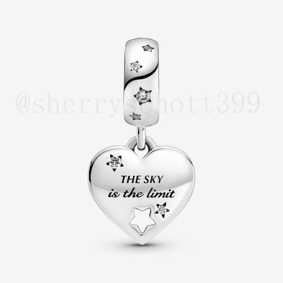 Pandora Congratulations Heart & Stars Dangle Charm - Picture 2 of 3